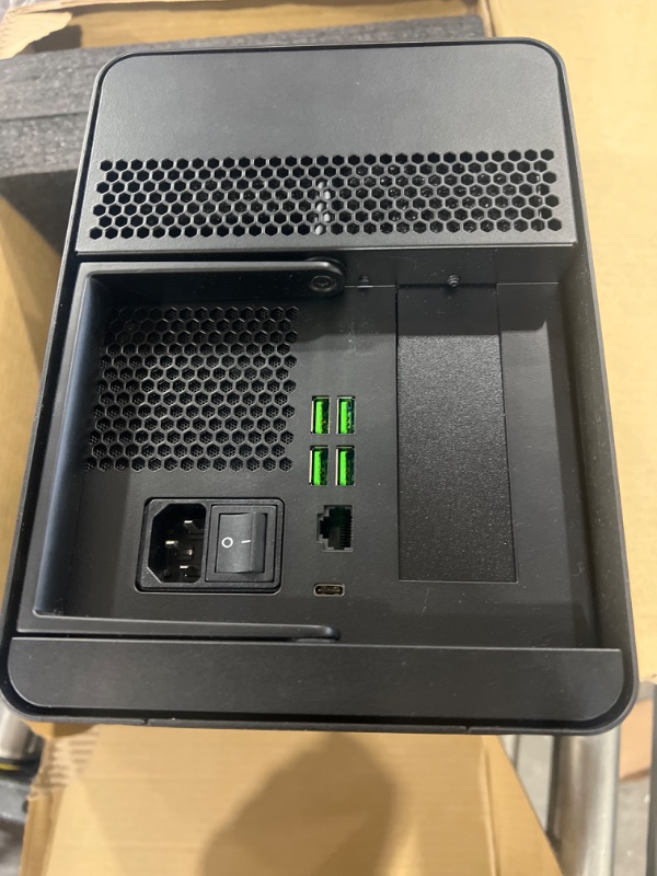 Photo 4 of Razer Core X Chroma Aluminum External GPU Enclosure (eGPU): Compatible with Windows & MacOS Thunderbolt 3 Laptops, NVIDIA /AMD PCIe Support, 700W PSU, 4x USB 3.1, 1x Gbit Ethernet, Chroma RGB, Black Classic Black Core X Chroma eGPU