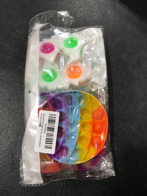 Photo 2 of Bocello 8PC Fidget Toy Sets, Including Fidget Toys,Rainbow Pop, Simple Dimple Toys, Fidget Bracelets, Fidget Spinners, Autism Special Needs Stress Reliever Gradient Green Bocello 2t