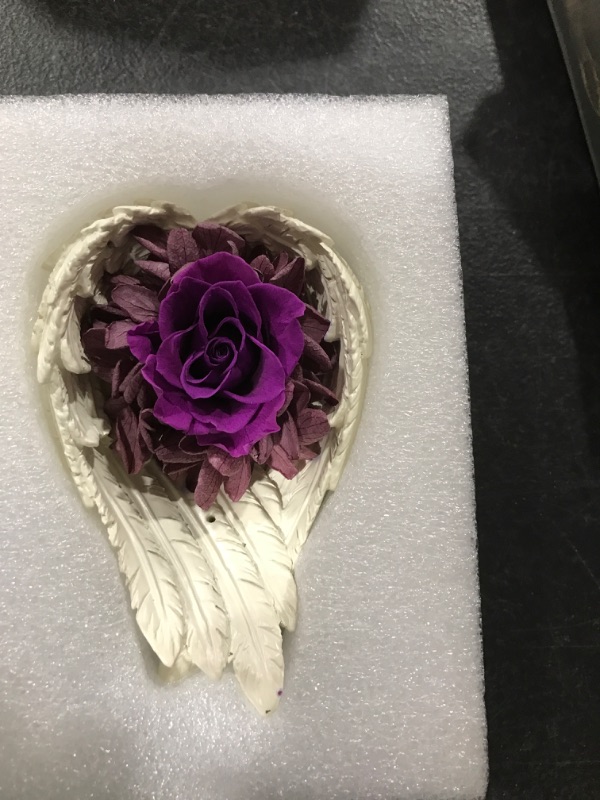 Photo 2 of  Angel Wing Figurine Gift , Preserved Real Rose 
