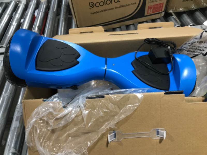 Photo 2 of Gotrax Lil CUB Hoverboard for Kids, 6.5" Wheels & LED Front Light, Max 2.5 Miles and 6.2mph Power by Dual 150W Motor, UL2272 Safety Certified Self Balancing Scooter Gift for 44-88lbs Kids Age 6-12 blue