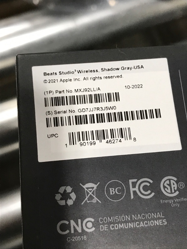 Photo 7 of Beats Studio3 Wireless Noise Cancelling Over-Ear Headphones - Apple W1 Headphone Chip, Class 1 Bluetooth, 22 Hours of Listening Time, Built-in Microphone - Shadow Gray (Latest Model) Shadow Gray Studio3