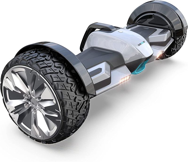 Photo 1 of Gyroor 8.5" Off Road All Terrain Hoverboards, 10mph Speed & Max 12.5 Miles by 700W Motor, F1 Fastest Racing Hoverboard for Adults with Bluetooth Speaker & LED Lights, Hoverboard for Kids Ages 6-12
