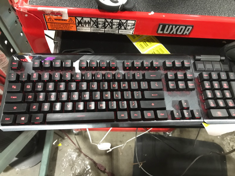 Photo 1 of ASUS ROG Claymore II Wireless Modular Gaming Mechanical Keyboard & ROG Balteus Qi Vertical Gaming Mouse Pad with Wireless Qi Charging Zone, Hard Micro-Textured Gaming Surface (12.6” X 14.6”) ROG Claymore II (RX Blue Switches) Keyboard + Mouse Pad