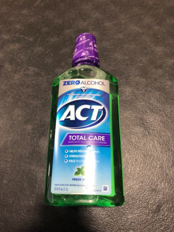 Photo 2 of ACT Total Care Zero Alcohol Anticavity Fluoride Mouthwash 33.8 fl. oz. Fresh Mint