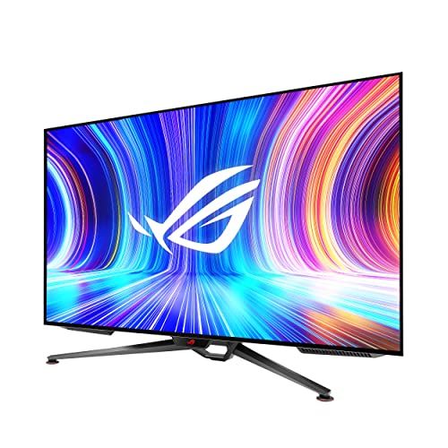 Photo 1 of ASUS ROG Swift 41.5” 4K OLED Gaming Monitor (PG42UQ) - UHD (3840 x 2160), 138Hz, 0.1ms, HDMI2.1, True 10 bit, DCI-P3 98%, G-SYNC Compatible, DisplayPort, USB, Console Ready, Remote Control, Anti-Glare
