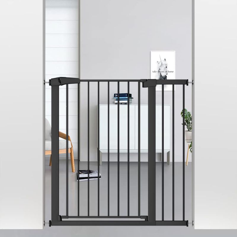 Photo 1 of 38.5" Extra Tall Pet Gate Pressure Mounted - Walk Through Baby Gates with Door for The House Stairs Doorways - Puppy Doggy Dog Gates Fence Child Safety Gate 40.55"-43.31" Wide
