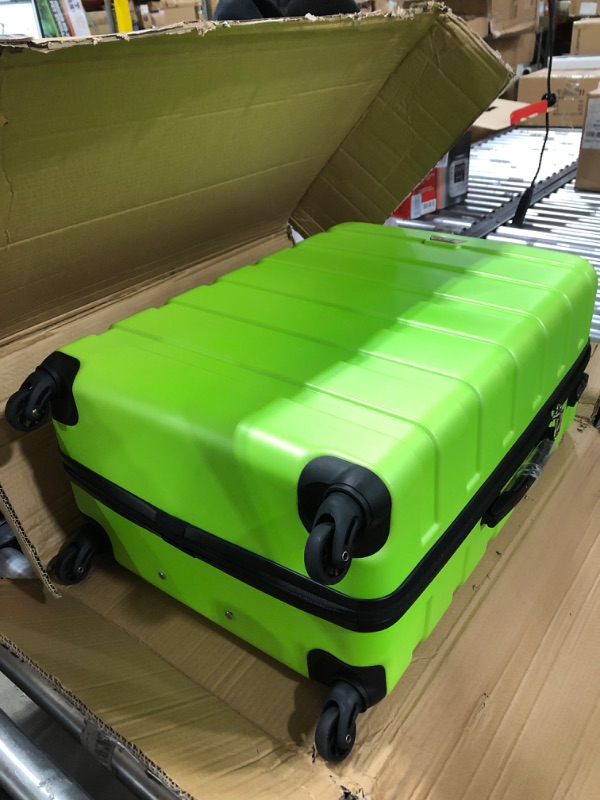 Photo 2 of Coolife Luggage 3 Piece Set Suitcase Spinner Hardshell Lightweight TSA Lock 4 Piece Set apple green2