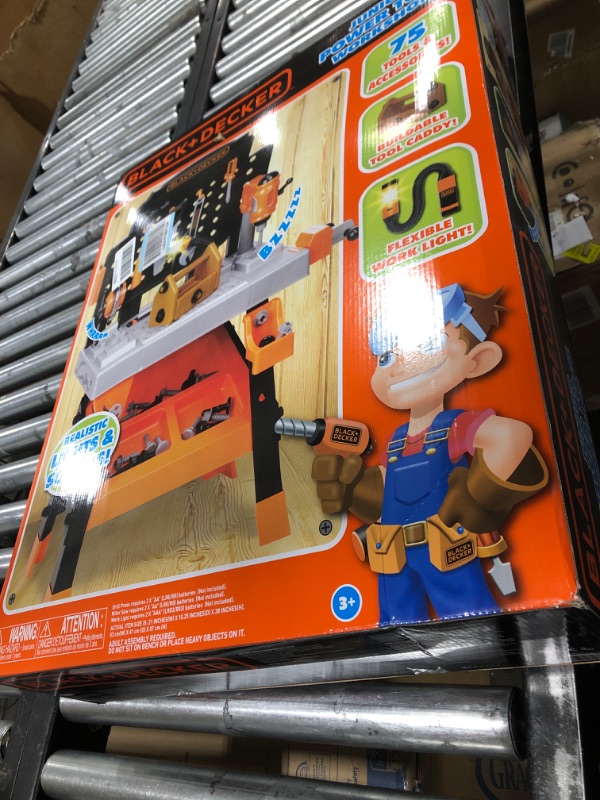 Photo 1 of Black+Decker Kids Workbench - Power Tools Workshop - Build Your Own Toy Tool Box – 75 Realistic Toy Tools and Accessories [Amazon Exclusive]