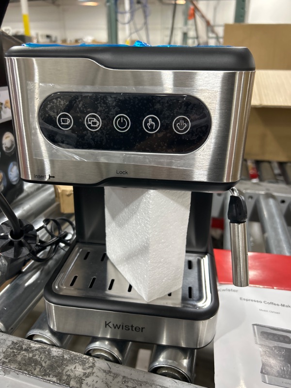 Photo 3 of Kwister Espresso Machine 20 Bar Espresso Coffee Maker Cappuccino Machine with Milk Frother, Digital Touch Panel, 50 OZ Removable Water Tank, Stainless Steel
