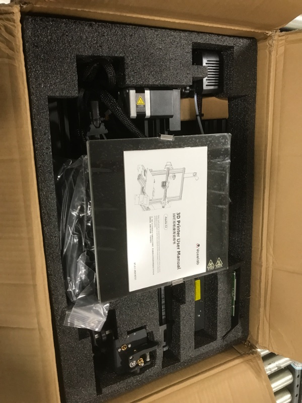 Photo 1 of VOXELAB Aquila C2 3D Printer, All Metal Frame FDM DIY Printers with Removable Build Surface Plate and 32-bit Silent Motherboard, Print Size 220x220x250mm