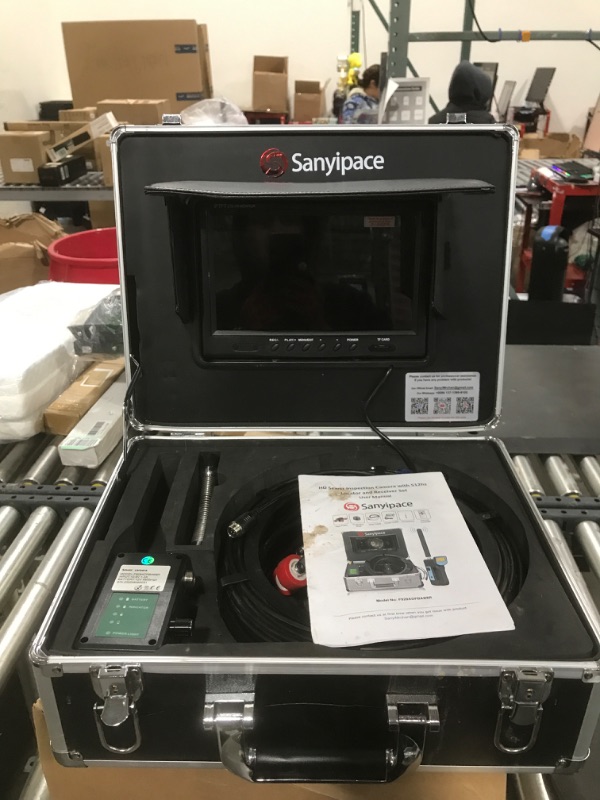 Photo 1 of INCOMPLETE SET       Sanyipace Sewer Camera with Locator 100ft/30m, Self-Leveling, 512Hz Sonde and Receiver, 1000TVL, 9'' IPS Screen, DVR Recorder, Zoom in, Video...
