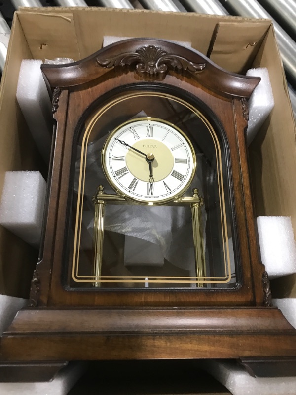 Photo 2 of Bulova B1845 Durant Chiming Clock, Walnut