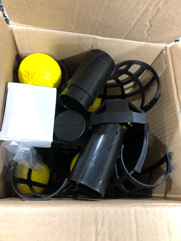 Photo 2 of Furlihong Upgraded Electronic Baseball Pitching Machine, Adjustable Angles, Timer and Speed, AC Adapter or Battery Powered, Comes with 8 Dimpled Balls, for Batting and Fielding Practice of Low Level