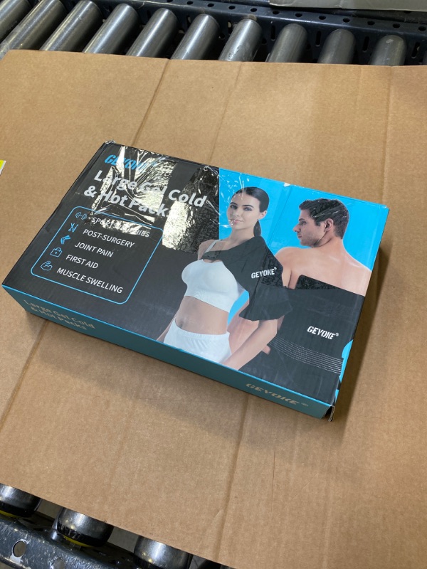 Photo 1 of Large Ice Packs for Injuries Reusable Gel (11.5"x14.3"), Therapy for Pain and Injuries of Shoulder, Knee, Back, Elbow - Hot & Cold Compress for Swelling, Bruises, Surgery, 1 Gel Ice Packs + 1 Wrap