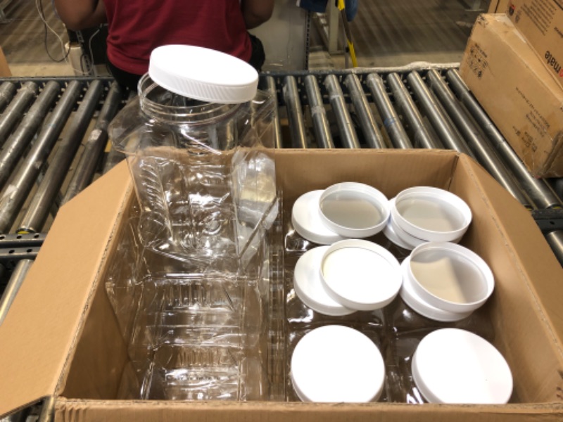 Photo 1 of 12 pack of 1 gallon plastic jars 