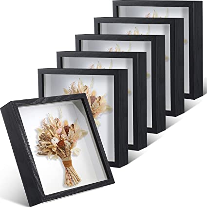 Photo 1 of 12 Pieces 11 x 9 Inches Shadow Box Frame Black Wood Shadow Boxes Display Cases,Shadow Box for Wall and Tabletop Display Ideal for Memorabilia, Pictures, Flowers, Medals, Tickets