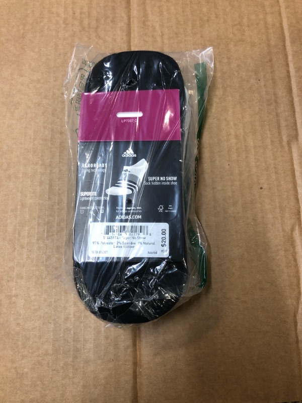 Photo 1 of adidas Women's Superlite Super No Show Socks (6-Pair) White/Light Onix/Black Medium