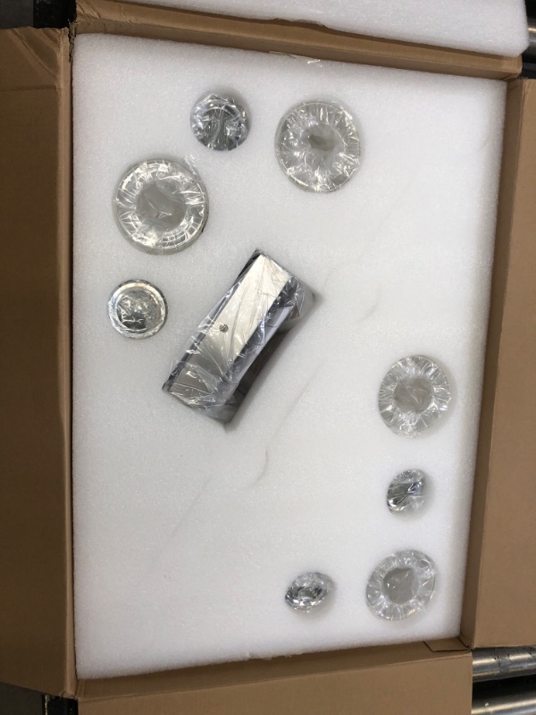 Photo 1 of 4-Light Bathroom Light Fixtures, Brushed Nickel Vanity Lights, Dimmable LED White/Neutral/Warm Crystal Bathroom Vanity Lights Over Mirror, for Bathroom, Bedroom,Living Room (4 Light)
