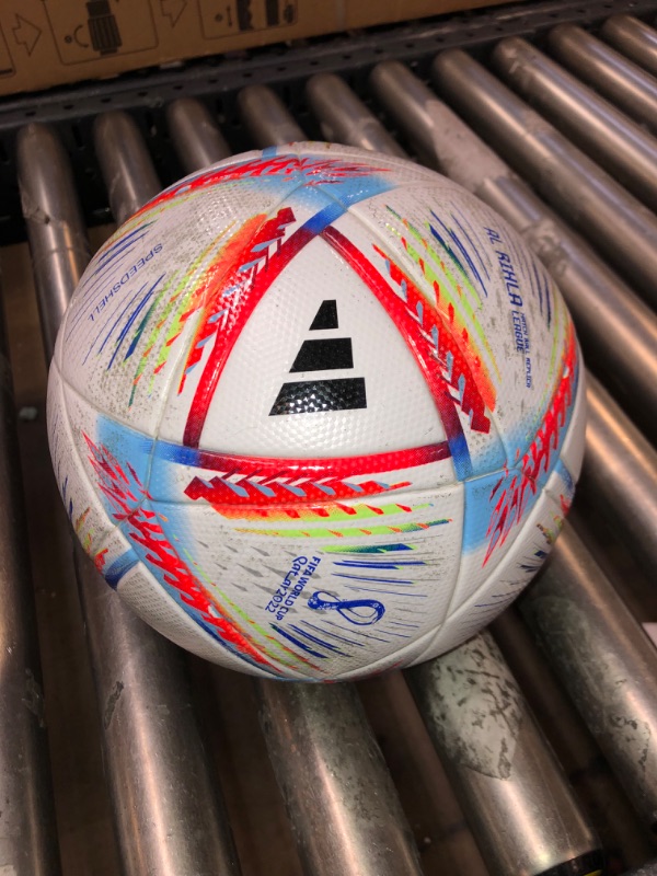 Photo 1 of adidas unisex-adult FIFA World Cup Qatar 2022 Al Rihla League Soccer Ball White/Pantone 5