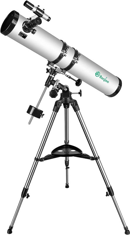 Photo 2 of 114EQ Telescope, 900mm Telescopes for Adults Astronomy with German Technology Equatorial, Fully- Coated Glass Optics Professional Newtonian Reflector Telescopes for Astronomy Beginners
