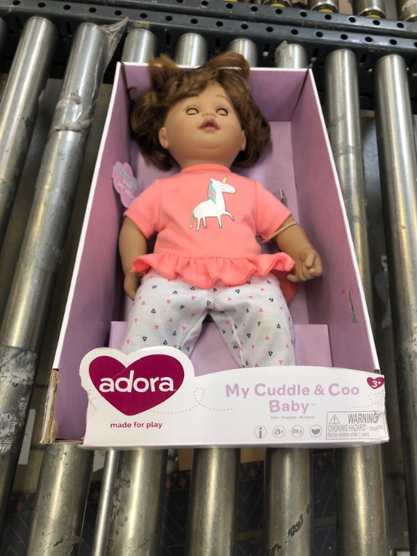 Photo 2 of Adora My Cuddle & Coo Baby “Unicorn Magic” - Touch Activated Doll with 5 Sounds: She Cries, Coos, Giggles, Kisses Back & Says Momma ,15 inches, Multicolor