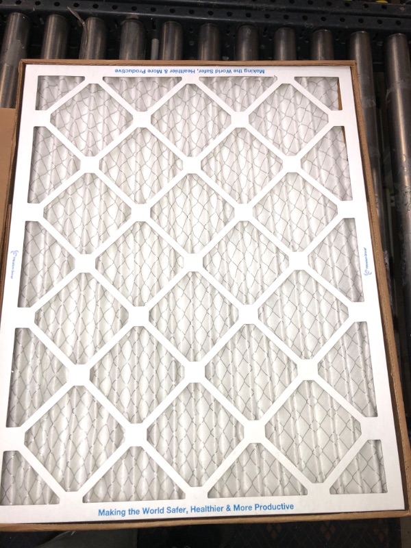 Photo 2 of Aerostar 20x25x1 MERV 13 Pleated Air Filter, AC Furnace Air Filter, 6 Pack (Actual Size: 19 3/4"x 24 3/4" x 3/4")
