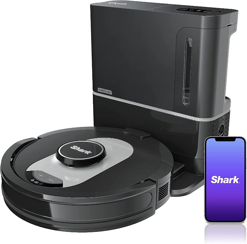 Photo 1 of Shark RV2502AE AI Ultra Robot Vacuum with XL HEPA Self-Empty Base, Bagless, 60-Day Capacity, LIDAR Navigation, Smart Home Mapping, UltraClean, Perfect for Pet Hair, Compatible with Alexa, Black
