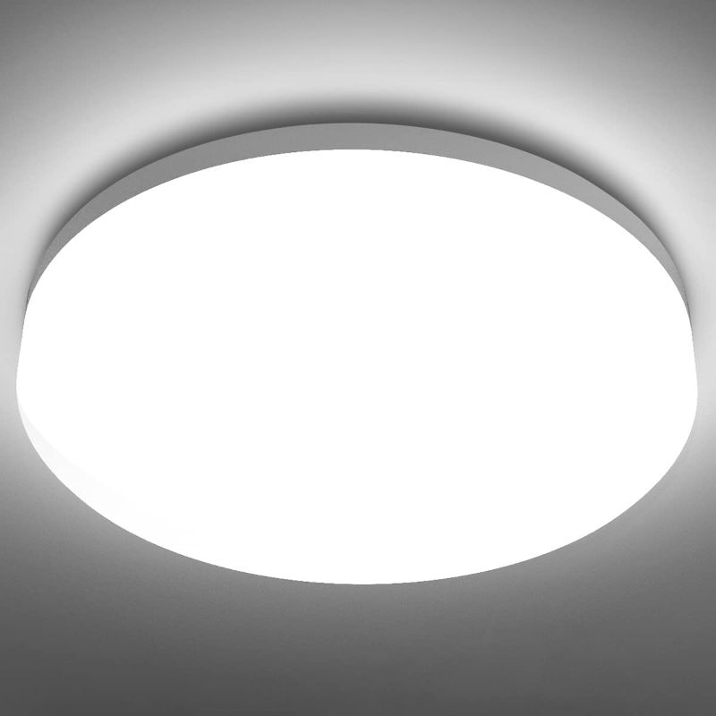 Photo 1 of LE 13 inch 24W Flush Mount LED Ceiling Light 2500lm 200W Equivalent, Waterproof, Daylight White 5000K Bright Ceiling Fixture for Kitchen, Living Room,...
