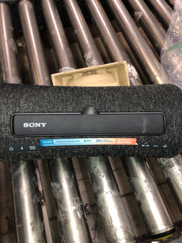 Photo 3 of Sony SRS-XG300 X-Series Wireless Portable-Bluetooth Party-Speaker IP67 Waterproof and Dustproof with 25 Hour-Battery and Retractable Handle, Black- New Black SRS-XG300