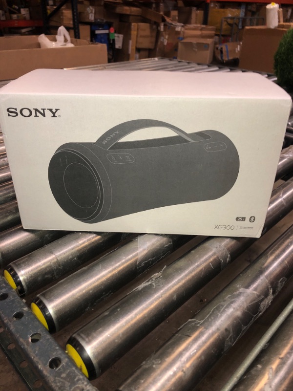 Photo 2 of Sony SRS-XG300 X-Series Wireless Portable-Bluetooth Party-Speaker IP67 Waterproof and Dustproof with 25 Hour-Battery and Retractable Handle, Black- New Black SRS-XG300