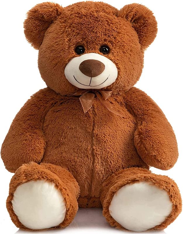 Photo 1 of HollyHOME Teddy Bear Plush Giant Teddy Bears Stuffed Animals Teddy Bear Love 36 inch Brown
