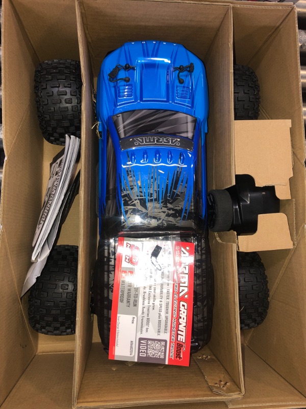 Photo 2 of ARRMA RC Truck 1/10 Granite 4X2 Boost MEGA 550 Brushed Monster Truck RTR with Battery & Charger, Blue, ARA4102SV4T2
