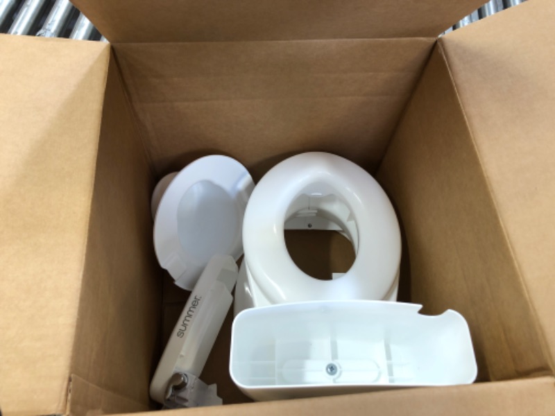 Photo 2 of Summer Infant My Size Potty, White - Realistic Potty Training Toilet Looks and Feels Like an Adult Toilet - Easy to Empty and Clean
