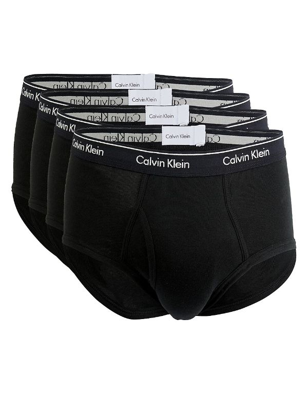 Photo 1 of Calvin Klein 4-Pack Briefs in Blk/blk/blk/blk at Nordstrom, Size Small
