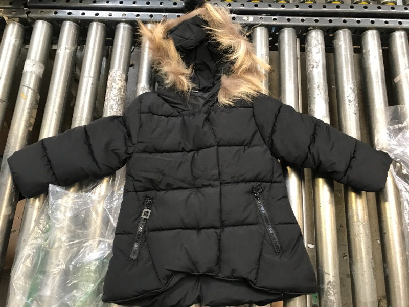 Photo 3 of LITTLE GIRLS / BOYS BLACK COAT WINTER WARM PUFFY 5T SIZE ~5-6 YRS