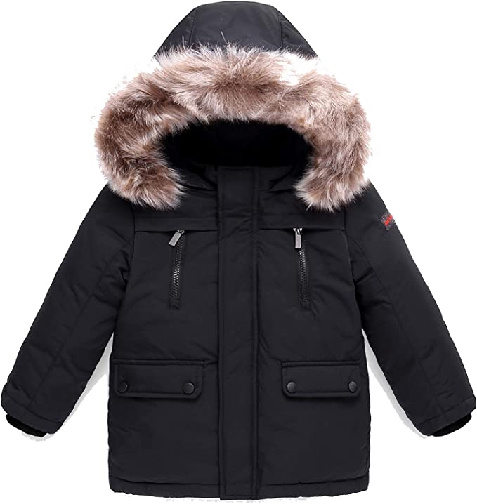 Photo 1 of LITTLE GIRLS / BOYS BLACK COAT WINTER WARM PUFFY 5T SIZE ~5-6 YRS