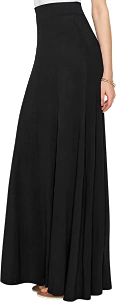 Photo 1 of Lock and Love Women's Styleish Print/Solid High Waist Flare Long Maxi Skirt SIZE XL
