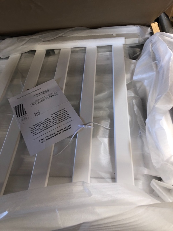 Photo 1 of Graco Paris 4-in-1 Convertible Crib - Fits Standard Mattress, Elegant Detailed Headboard, Converts to Full-Size Toddler Daybed, Non-Toxic Finish, Expert Tested for Safer Sleep, White