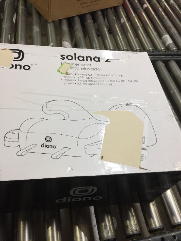 Photo 4 of Diono Solana 2 No Latch, XL Lightweight Backless Belt-Positioning Booster Car Seat, 8 Years 1 Booster Seat, Black NEW! Vehicle Belt Connect Single Black