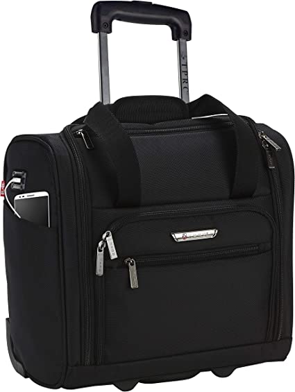 Photo 1 of TPRC 15-Inch Smart Under Seat Carry-On Luggage with USB Charging Port, Black, Underseater