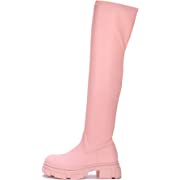 Photo 1 of Cape Robbin Campi Over The Knee Boots with Chunky Block Heels, Fashion Dress Boots for Women size 8
