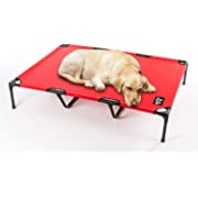 Photo 1 of 2PET Elevated Cooling Pet Bed, Pet Cot, Dog Bed with Breathable Mesh Fabric, Orthopedic, Easy Clean for Small, Medium, Large, Extra Large All Breeds and New Improved Nylon 1680D, Meshed (X-Large, Red)
