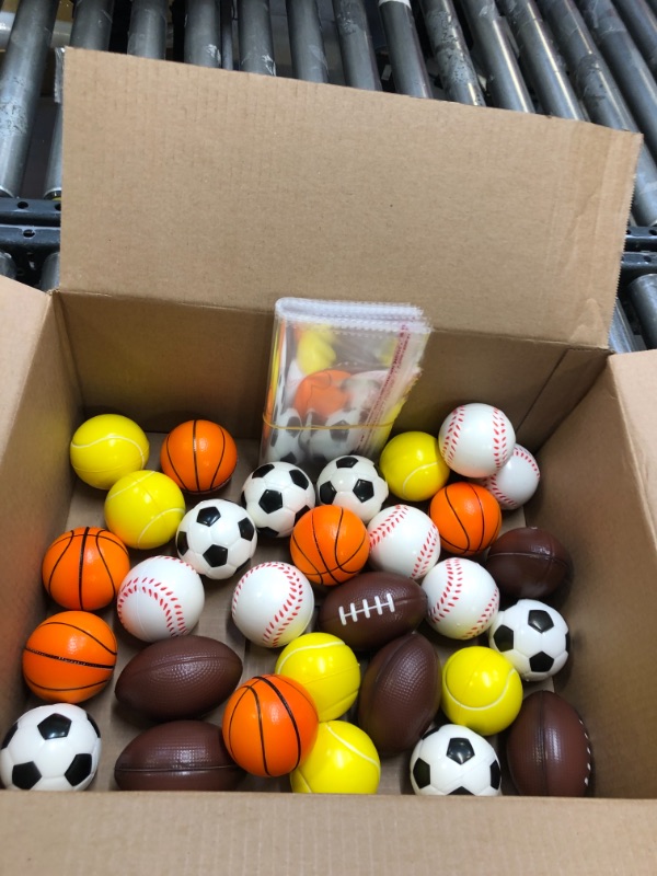 Photo 1 of  Mini Sports Balls for School Classroom,Valentine's Gifts Exchange, Stress Relief Squeeze Foam Balls for Valentine's Party Favors,Valentine's Prizes for Kids