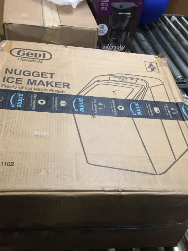 Photo 1 of Gevi Household Countertop Nugget Ice Maker Machine Stainless Steel Housing Quiet Operation Max 29Lbs/Day Self Cleaning Auto Water Refill Portabl
