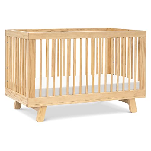 Photo 1 of Babyletto Hudson 3-in-1 Convertible Crib with Toddler Bed Conversion Kit in Natural, Greenguard Gold Certified