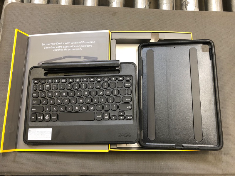 Photo 2 of ZAGG Rugged Book Detachable Case and Magnetic-Hinged Keyboard for iPad Air 3, iPad Pro 10.2" and iPad Pro 10.5" (9th Generation), Multi-Device Bluetooth Pairing, Backlit Keyboard, Durable iPad 10.2"