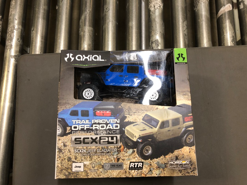 Photo 2 of Axial RC Truck 1/24 SCX24 Jeep JT Gladiator 4WD Rock Crawler Brushed RTR ( Everything is Included in The Box), Blue, AXI00005T2