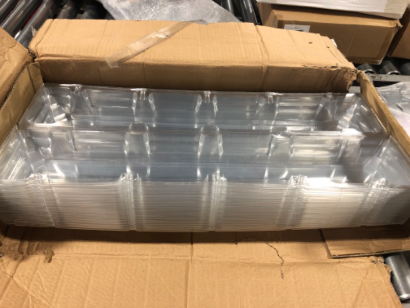 Photo 2 of 50 Pack Clear Plastic Flower Box for Corsage, Boutonniere, Rose, Orchid Prom Wedding Craft Container 25x5x4 50 Rose Box Medium (25x5x5)