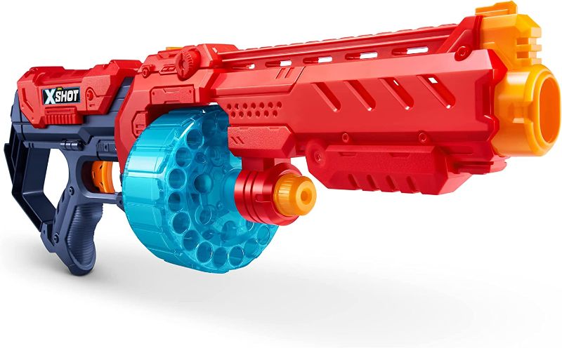 Photo 1 of Excel Turbo Fire by ZURU, X-Shot Red Foam Dart Blaster, Toy Blaster, Barrel Automatically Rotates, Slam Fire, Toys for Kids, Teens, Adults (Red)
