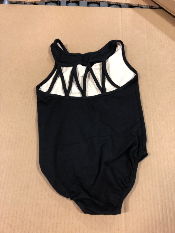 Photo 3 of 7-8Y Size ---L    DANSHOW Girls’ M Straps Leotards for Dance Ballet Kids Tank Sleeveless Gymnastics activewear 7-8 Years Black